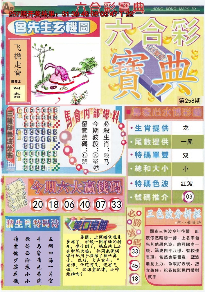 2024258期六合宝典A