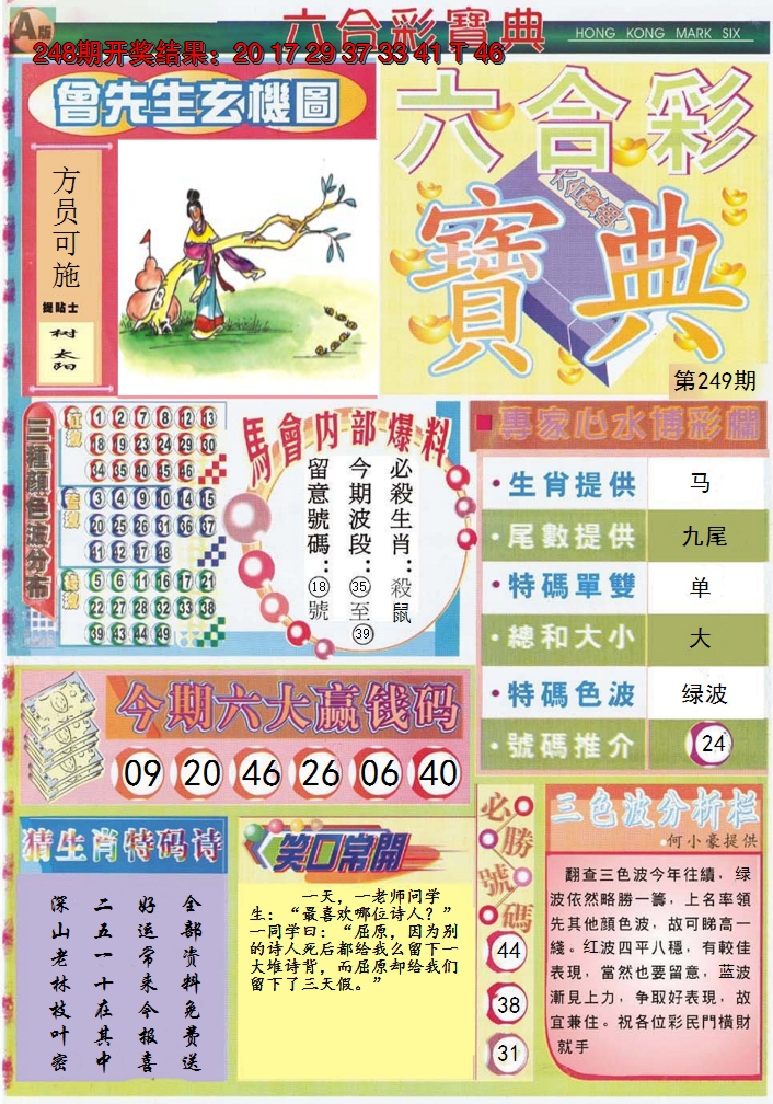 2024249期六合宝典A