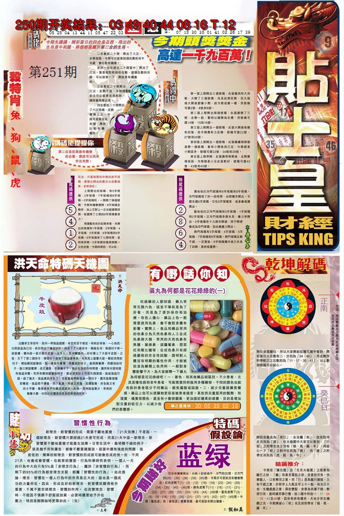 2024251期贴士皇A加大版