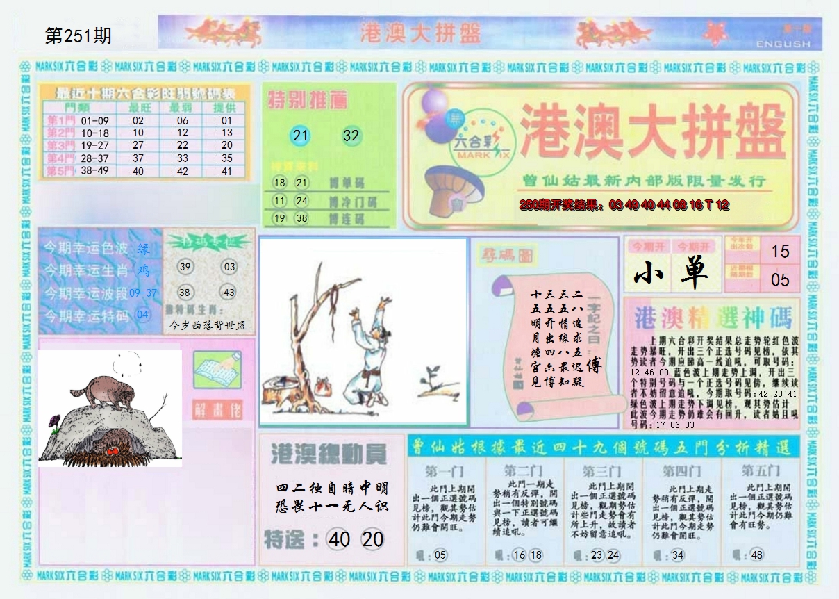2024251期港澳大拼盘A