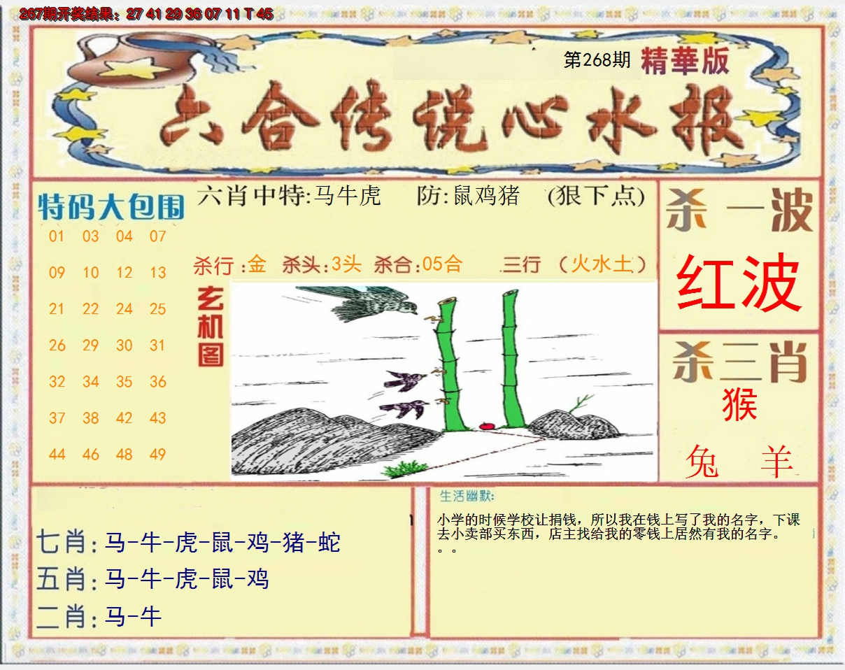 2024268期六合传说(心水版)