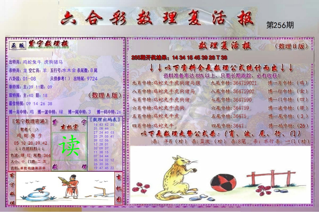 2024256期数理复活报