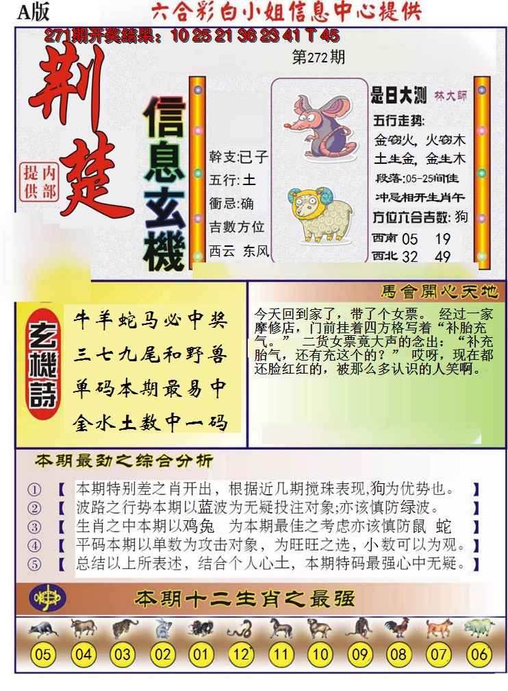 2024272期荆楚信息玄机A