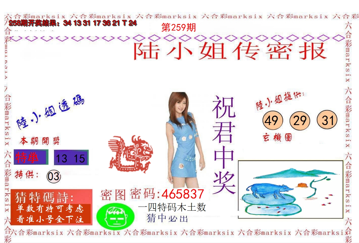 2024259期陆小姐传密A