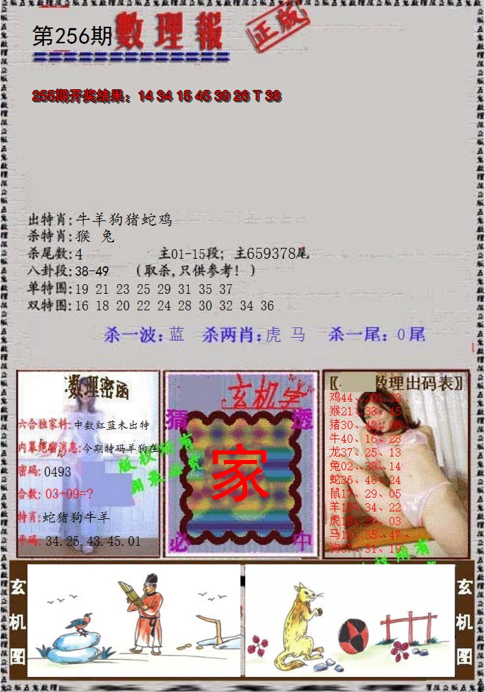 2024256期数理报