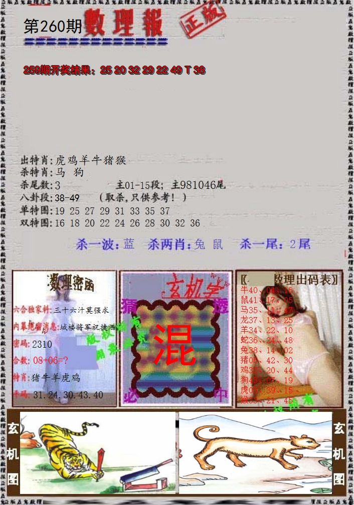 2024260期数理报