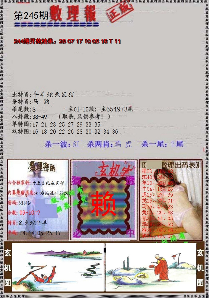 2024245期数理报