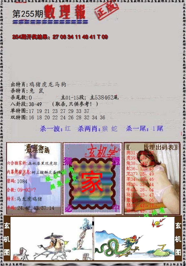 2024255期数理报