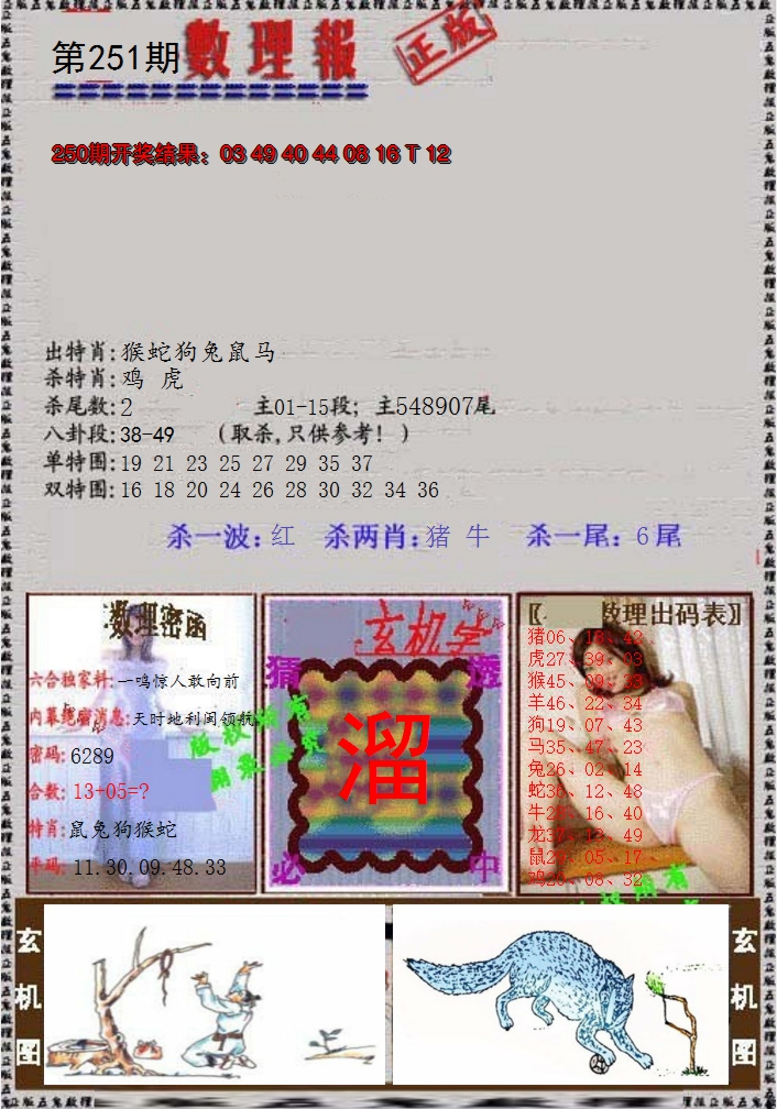 2024251期数理报