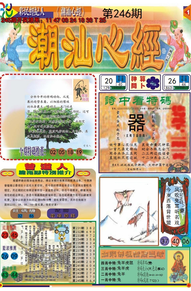 2024246期潮汕心经A