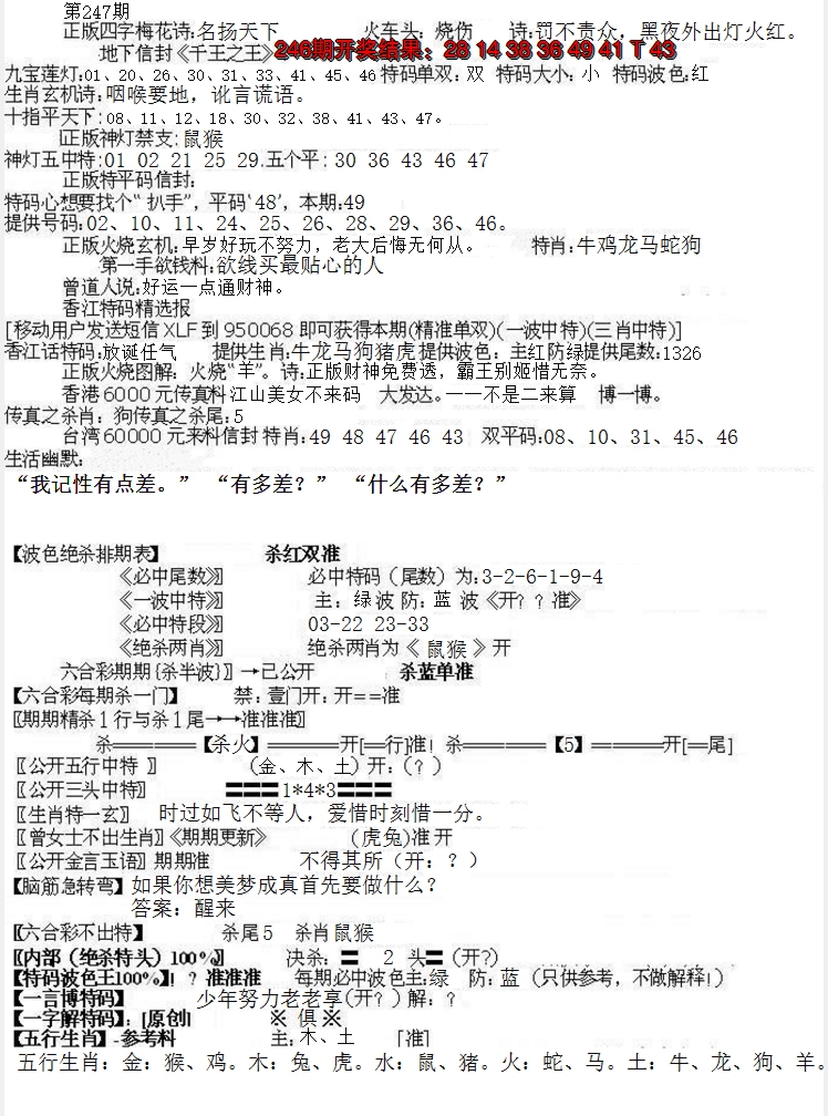 2024247期先锋总刚B