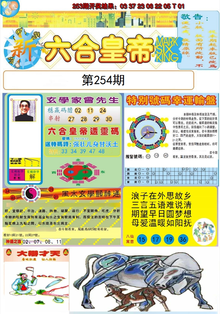 2024254期六合皇帝A