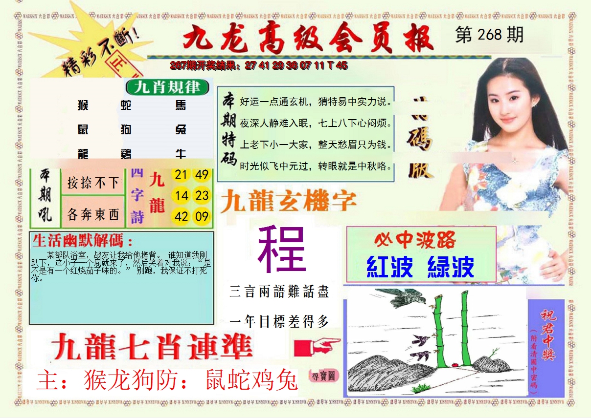 2024268期九龙高级会员报