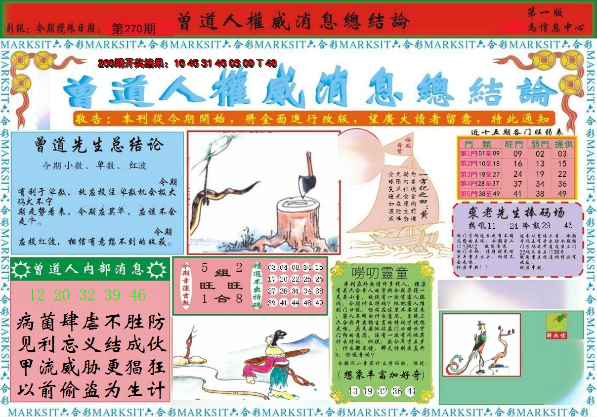 2024270期曾道人权威消息A