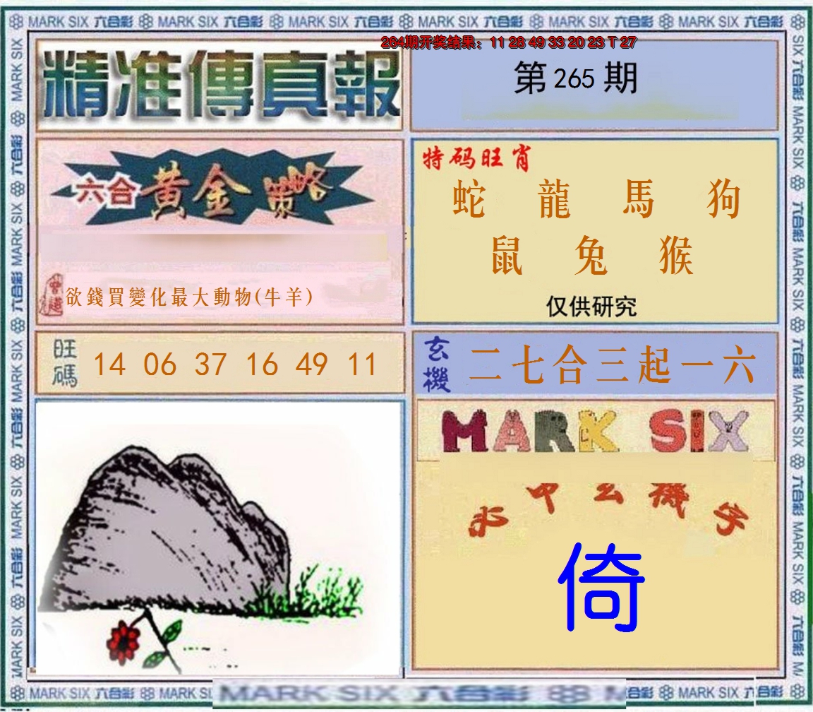 2024265期精准<傳真報>