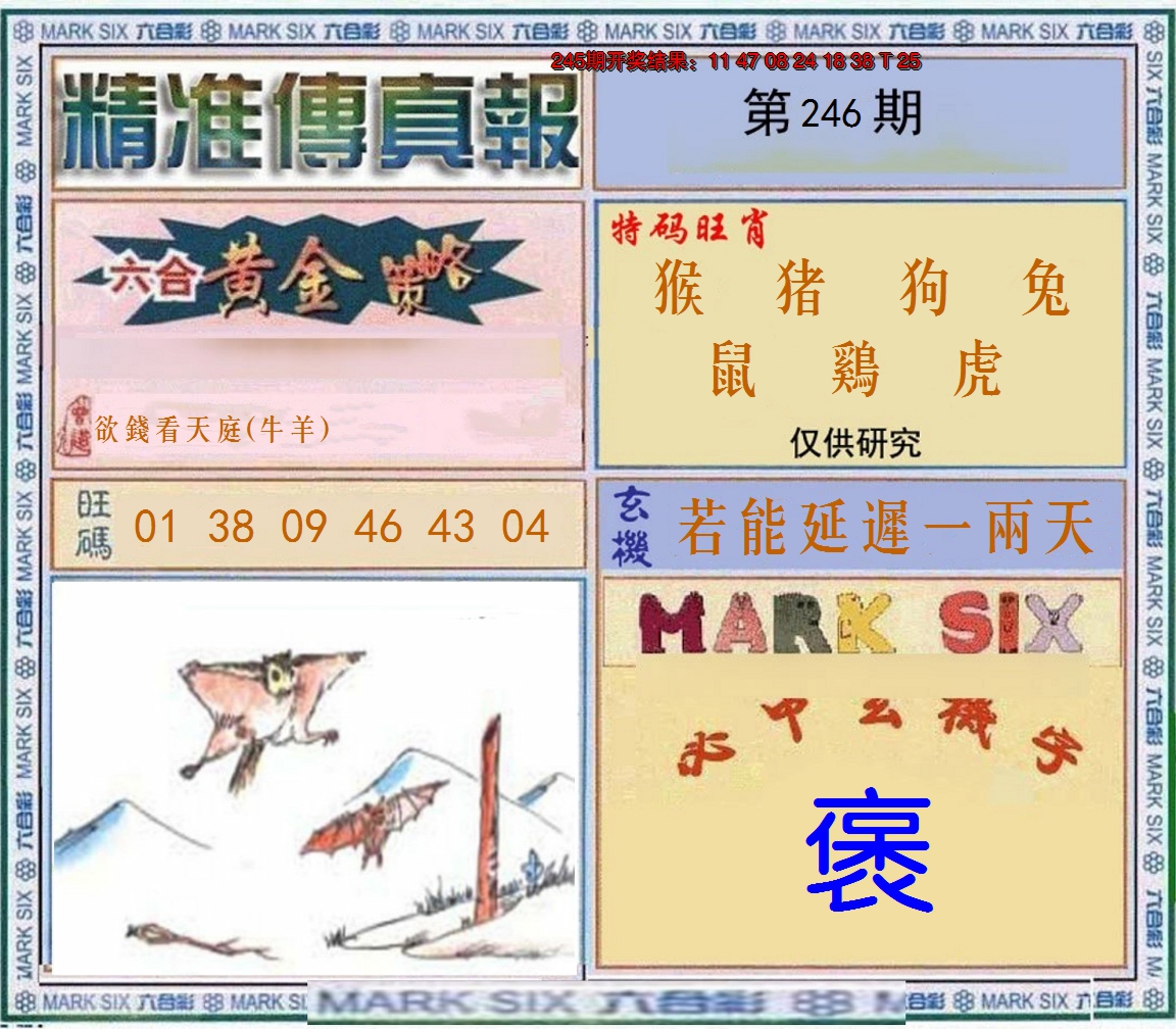 2024246期精准<傳真報>