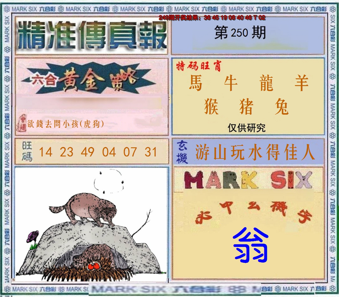 2024250期精准<傳真報>