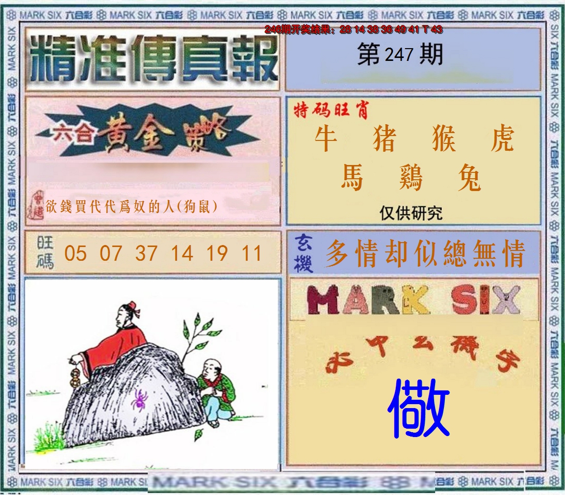 2024247期精准<傳真報>
