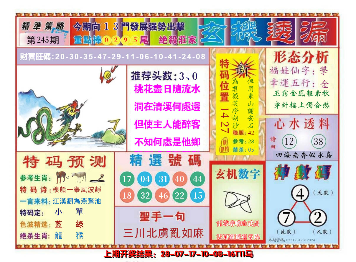 2024245期玄机透漏