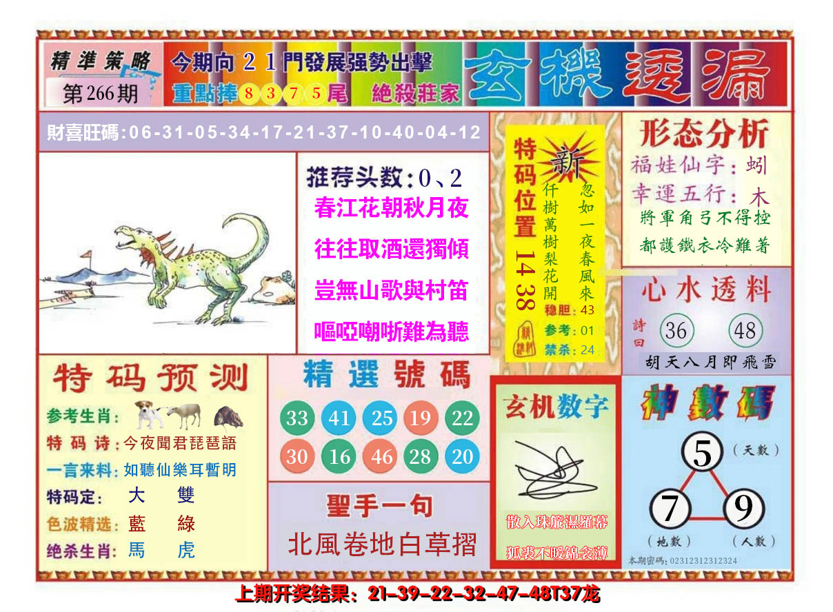 2024266期玄机透漏