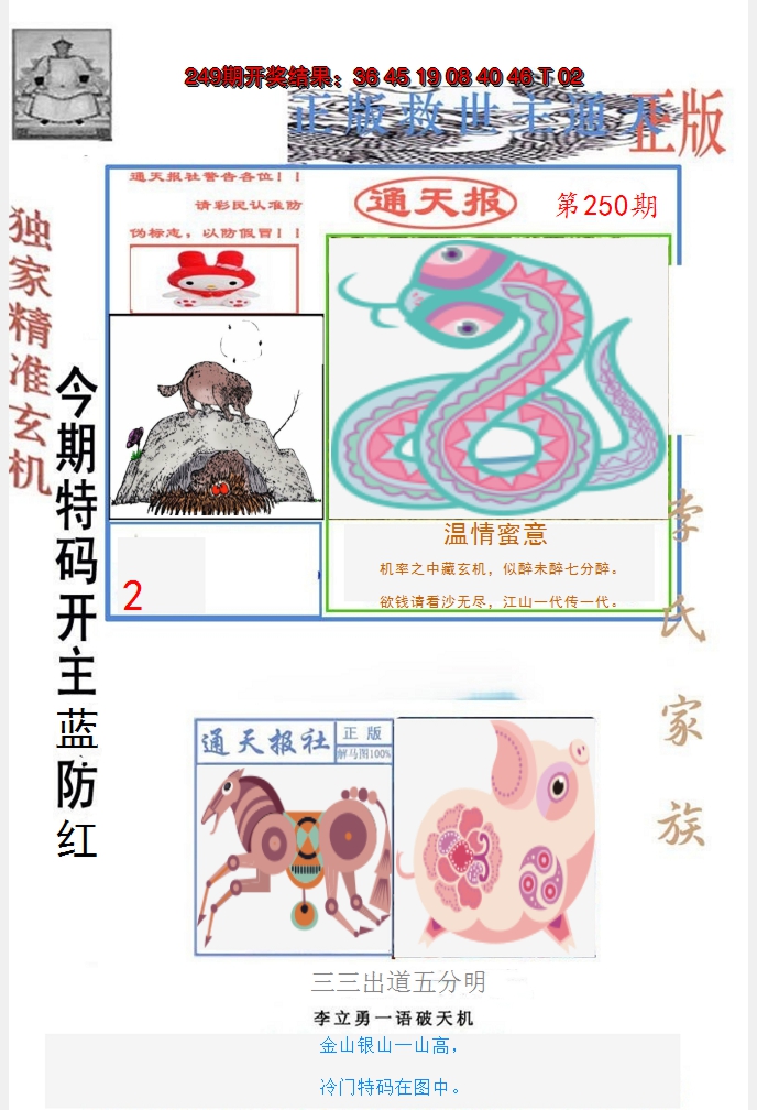 2024250期李力勇通天报