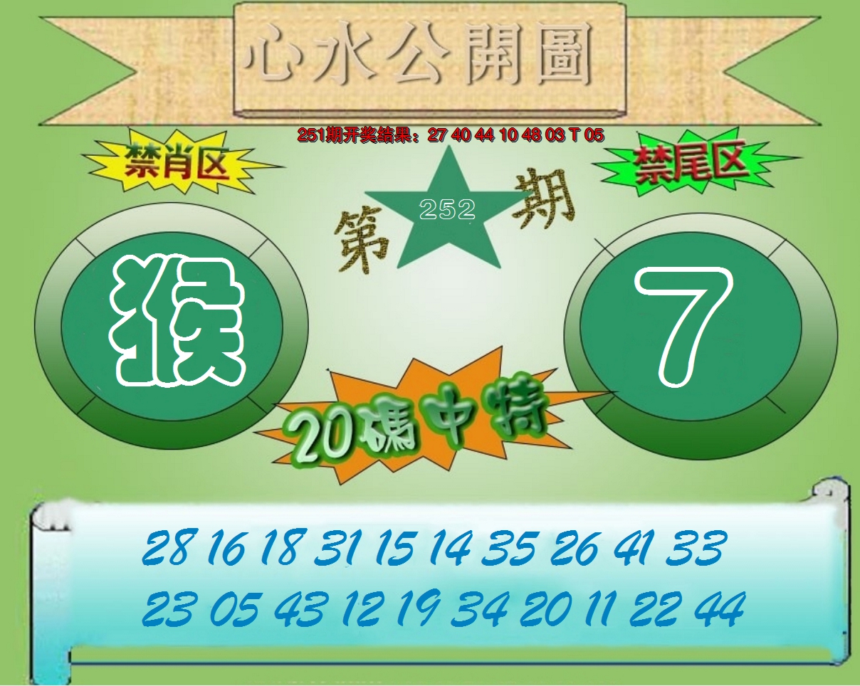 2024252期心水公开图