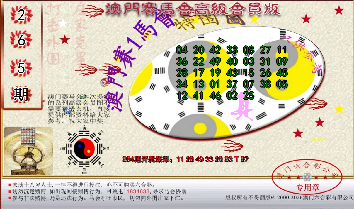 2024265期赛马会高级特围图