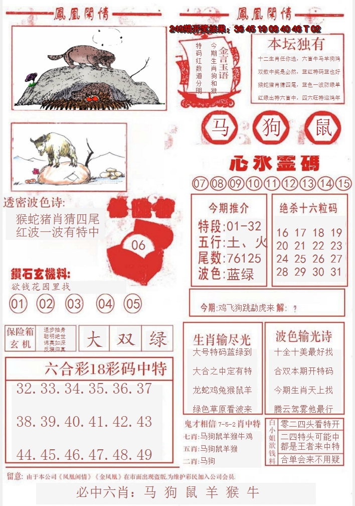 2024250期凤凰闲情B