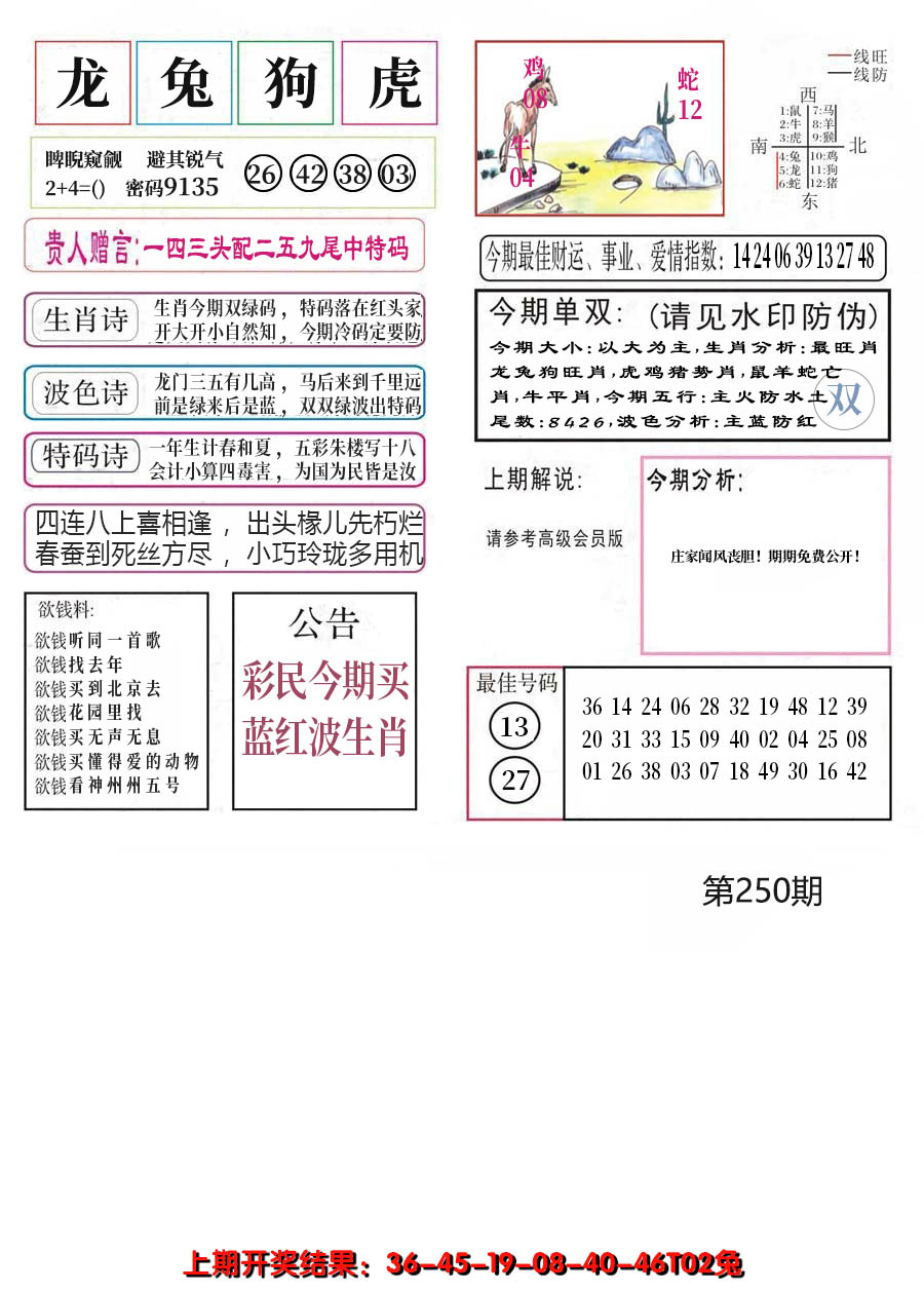 2024250期凤凰闲情A