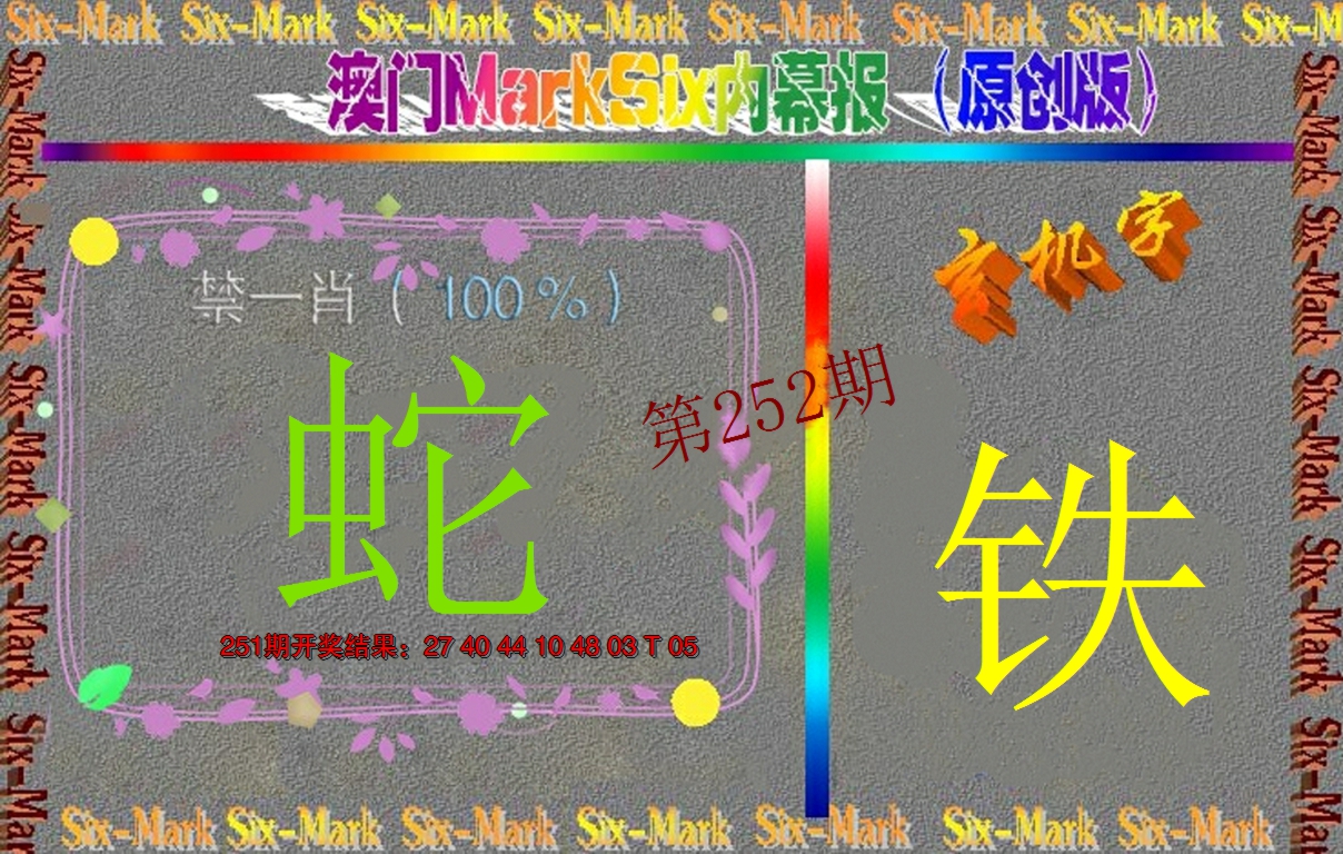 2024252期赛马会内幕报(原创版）