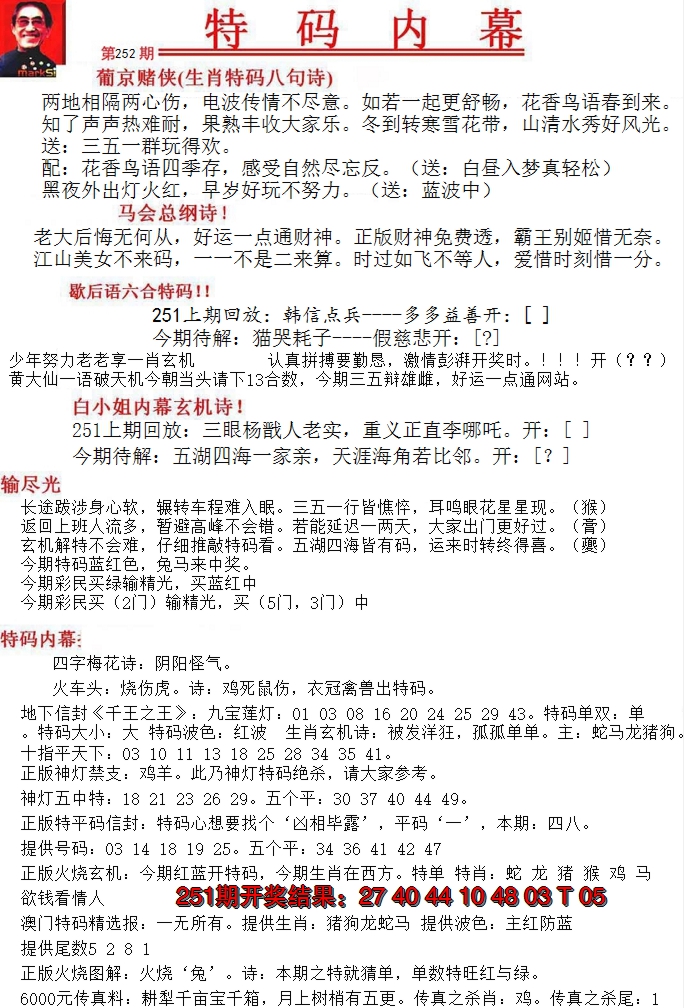 2024252期特码内幕A