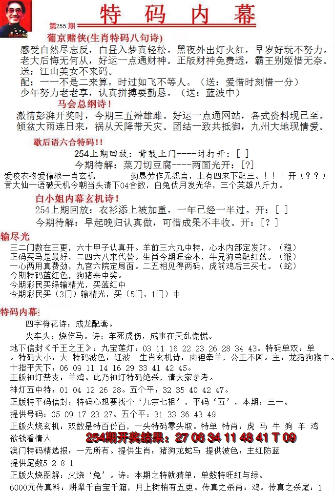 2024255期特码内幕A