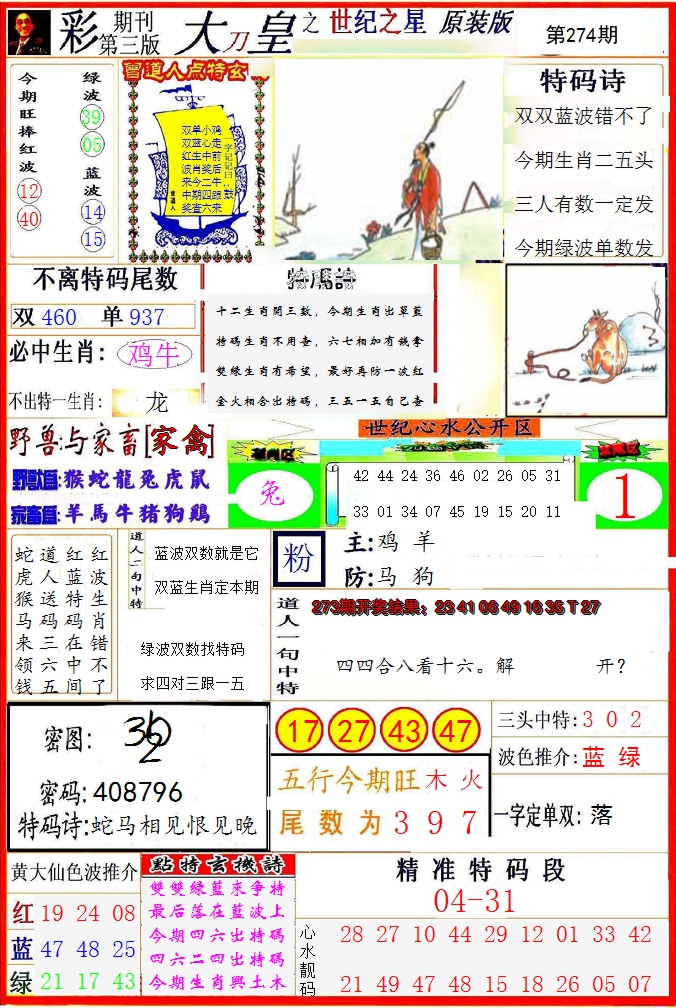 2024274期大刀皇之(世纪之星)