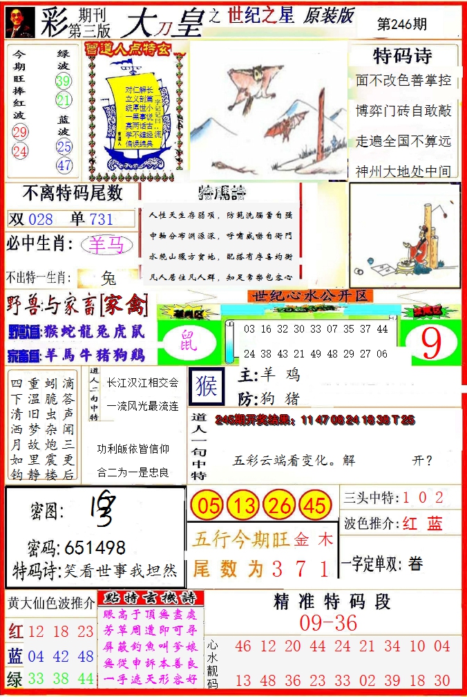 2024246期大刀皇之(世纪之星)
