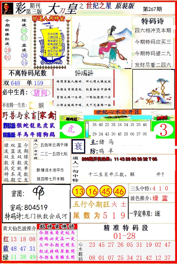 2024267期大刀皇之(世纪之星)