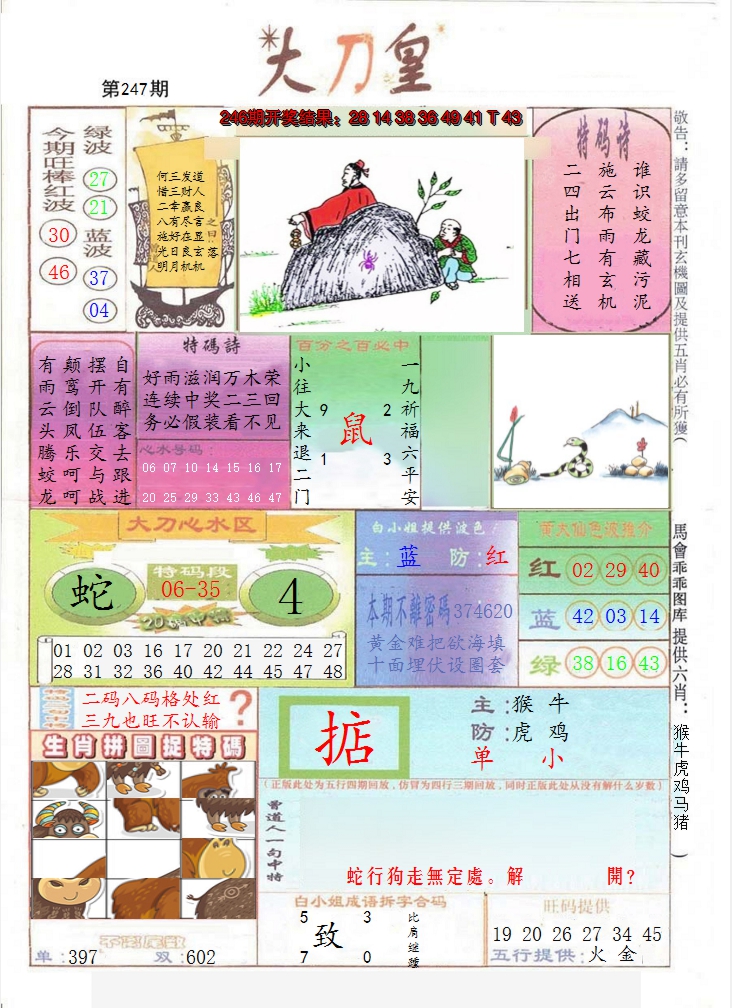 2024247期大刀皇