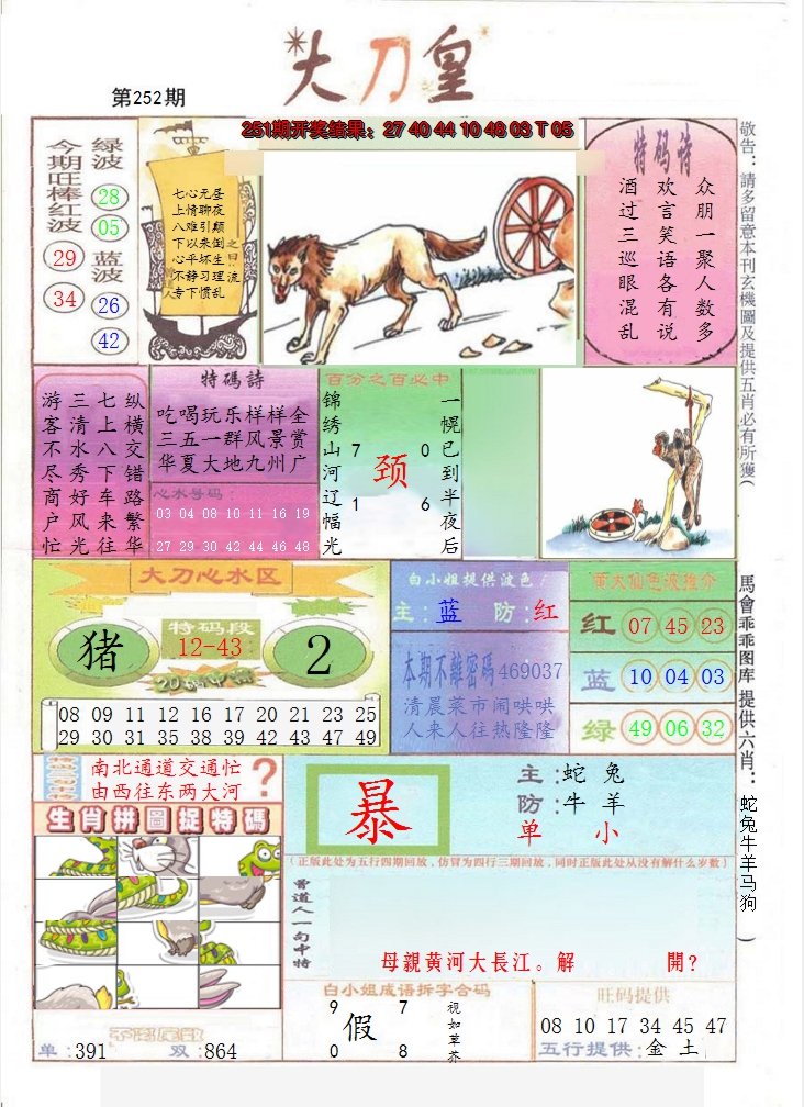2024252期大刀皇