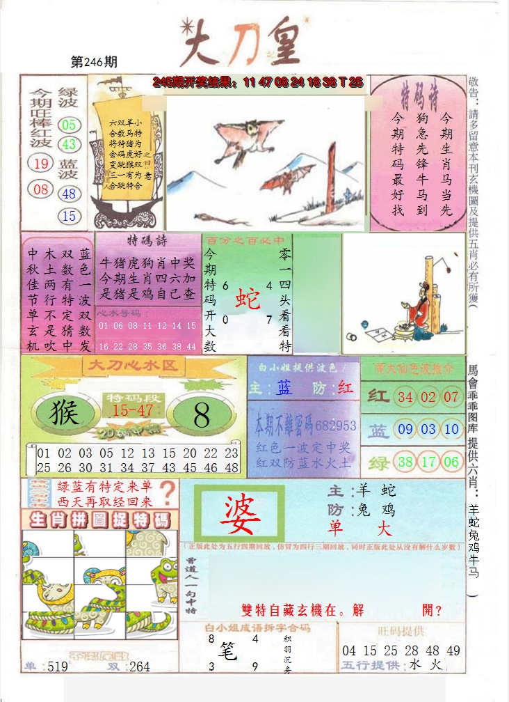 2024246期大刀皇