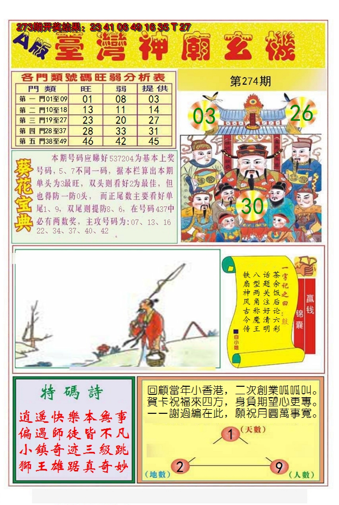 2024274期台湾神庙A