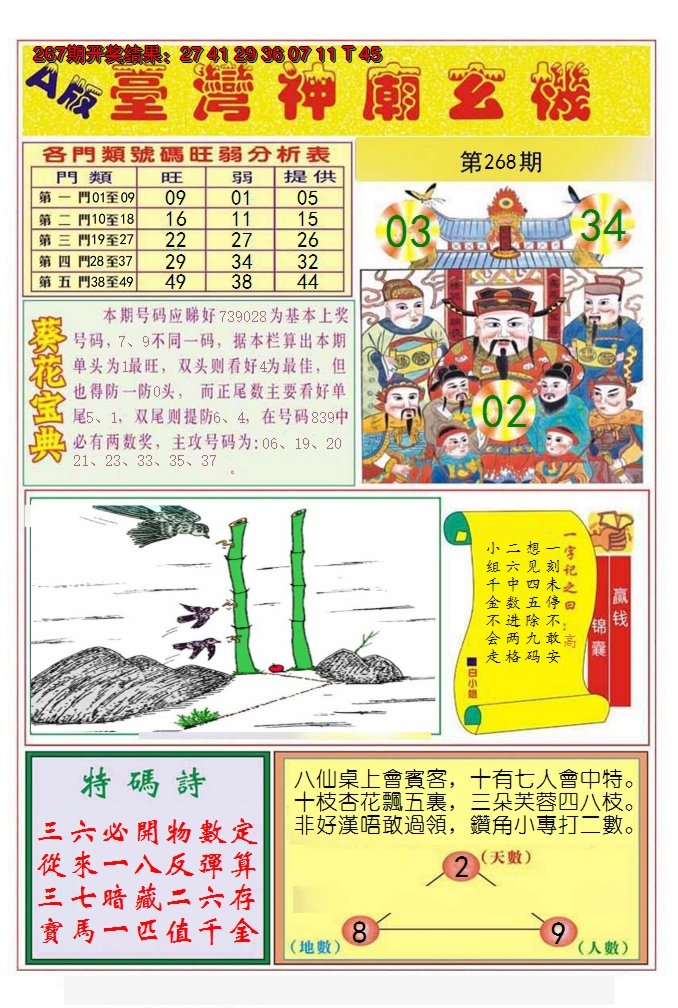 2024268期台湾神庙A