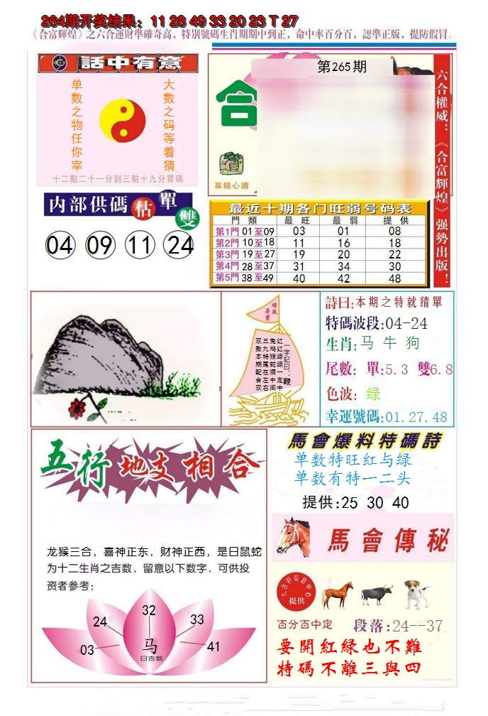 2024265期合富辉煌