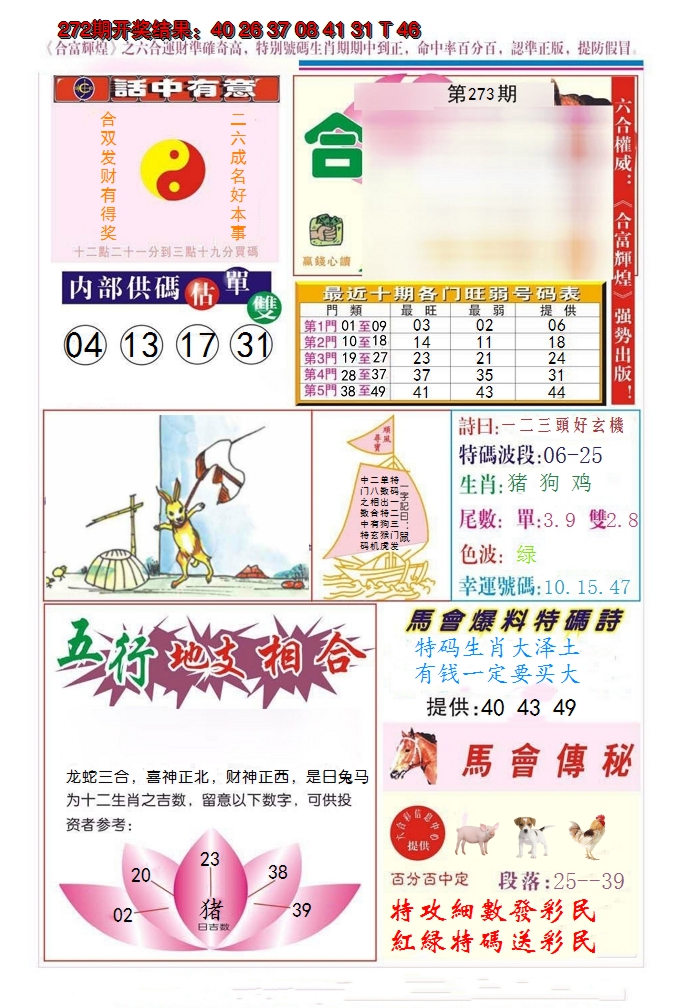 2024273期合富辉煌