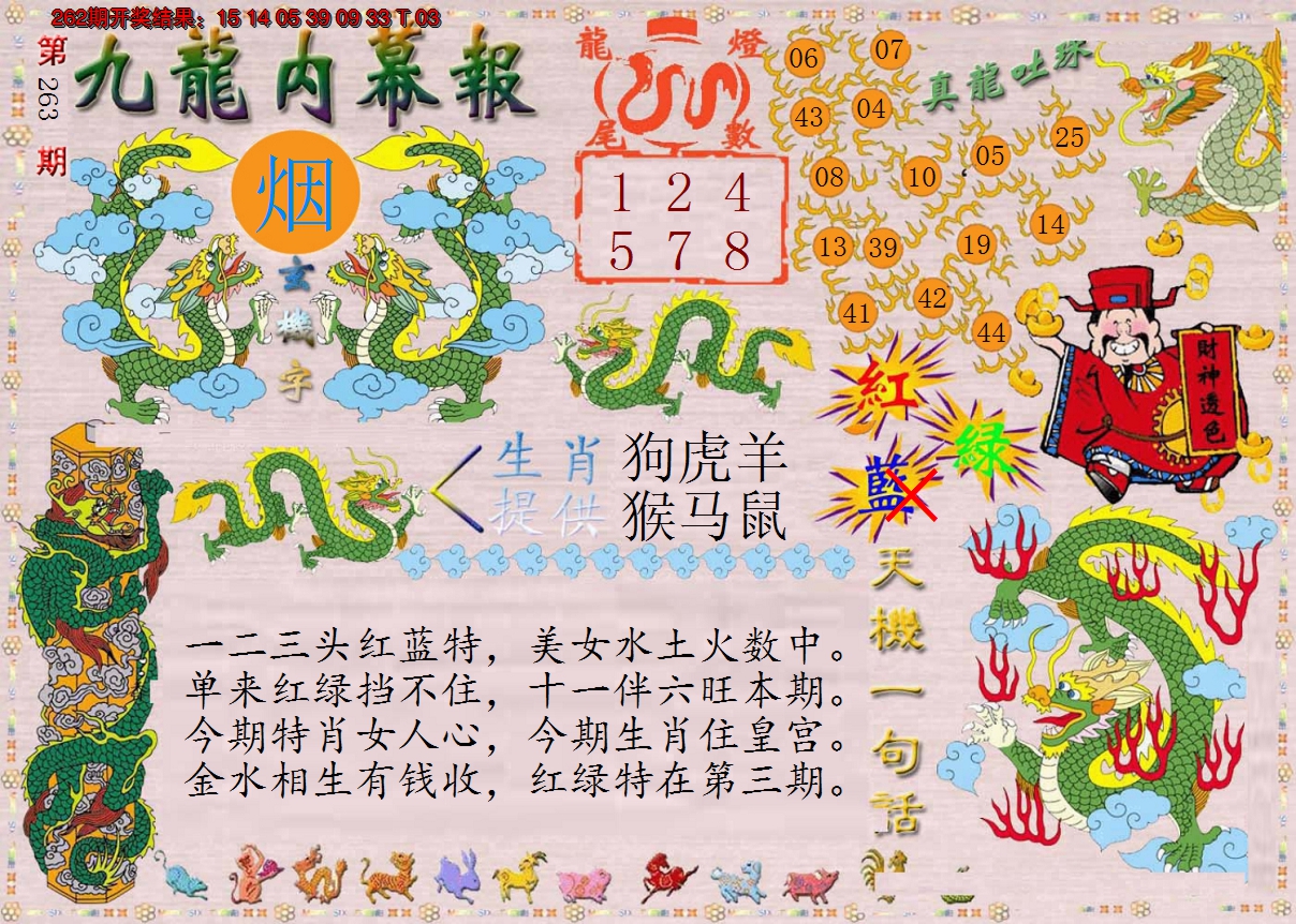 2024263期正版九龙内幕报