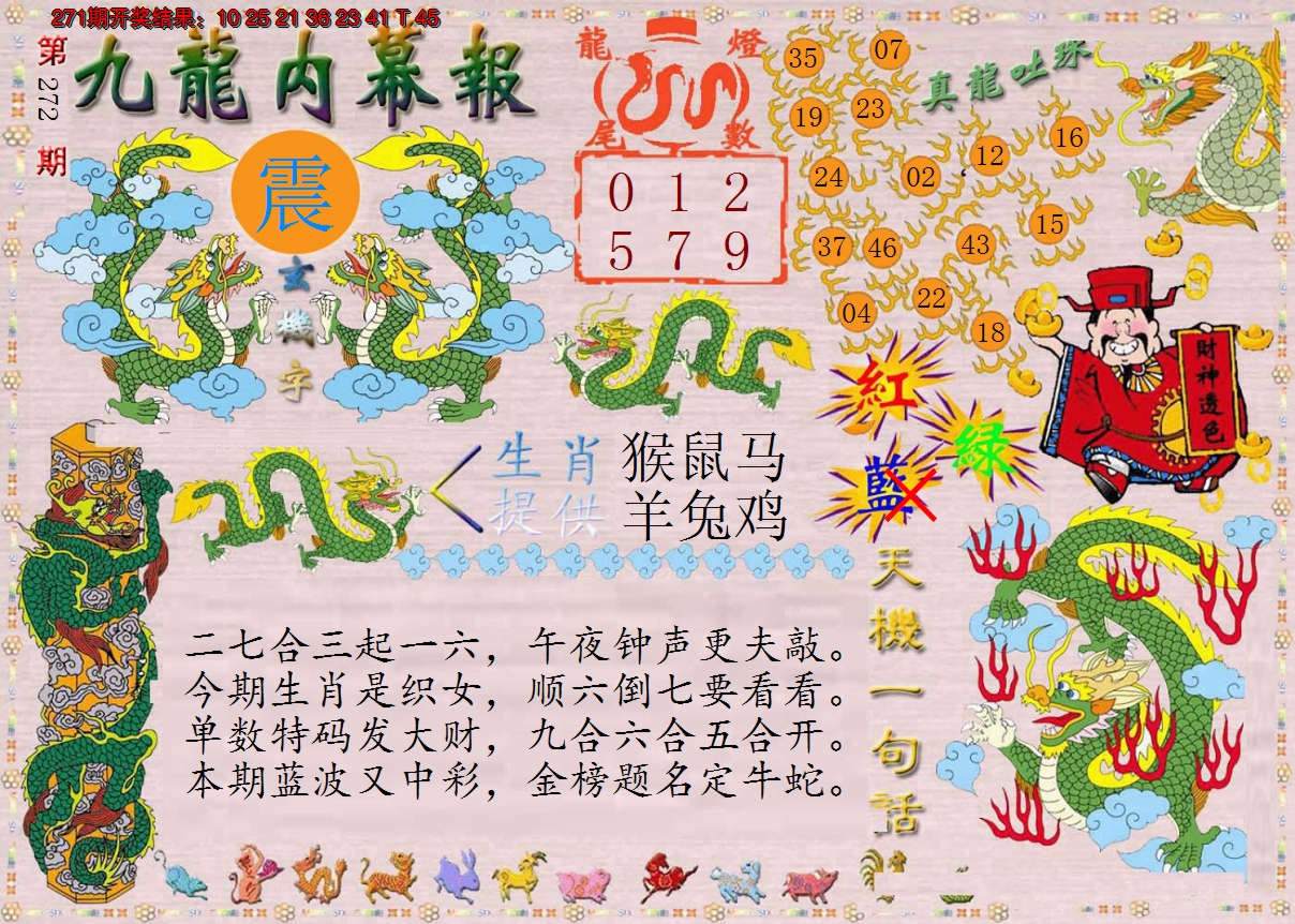 2024272期正版九龙内幕报