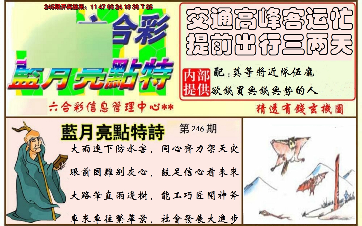 2024246期蓝月亮点特码