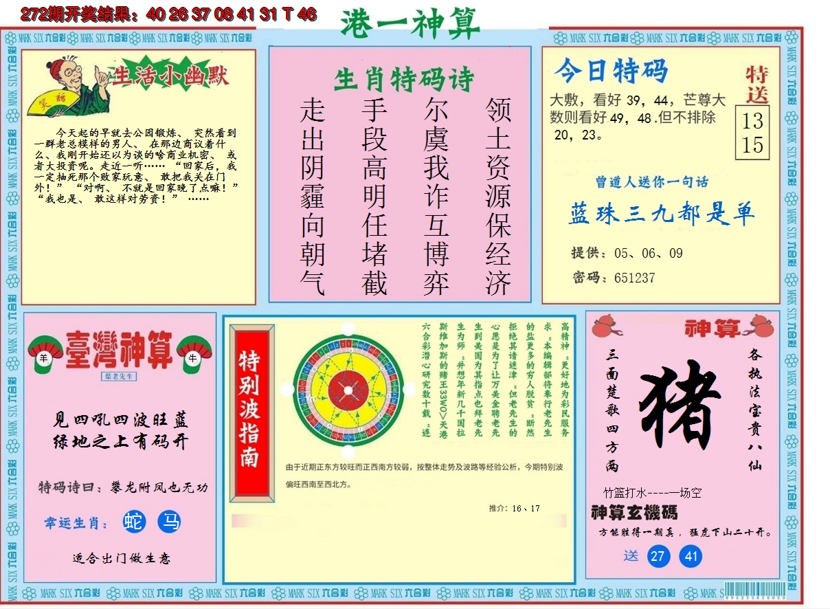 2024273期港台神算B