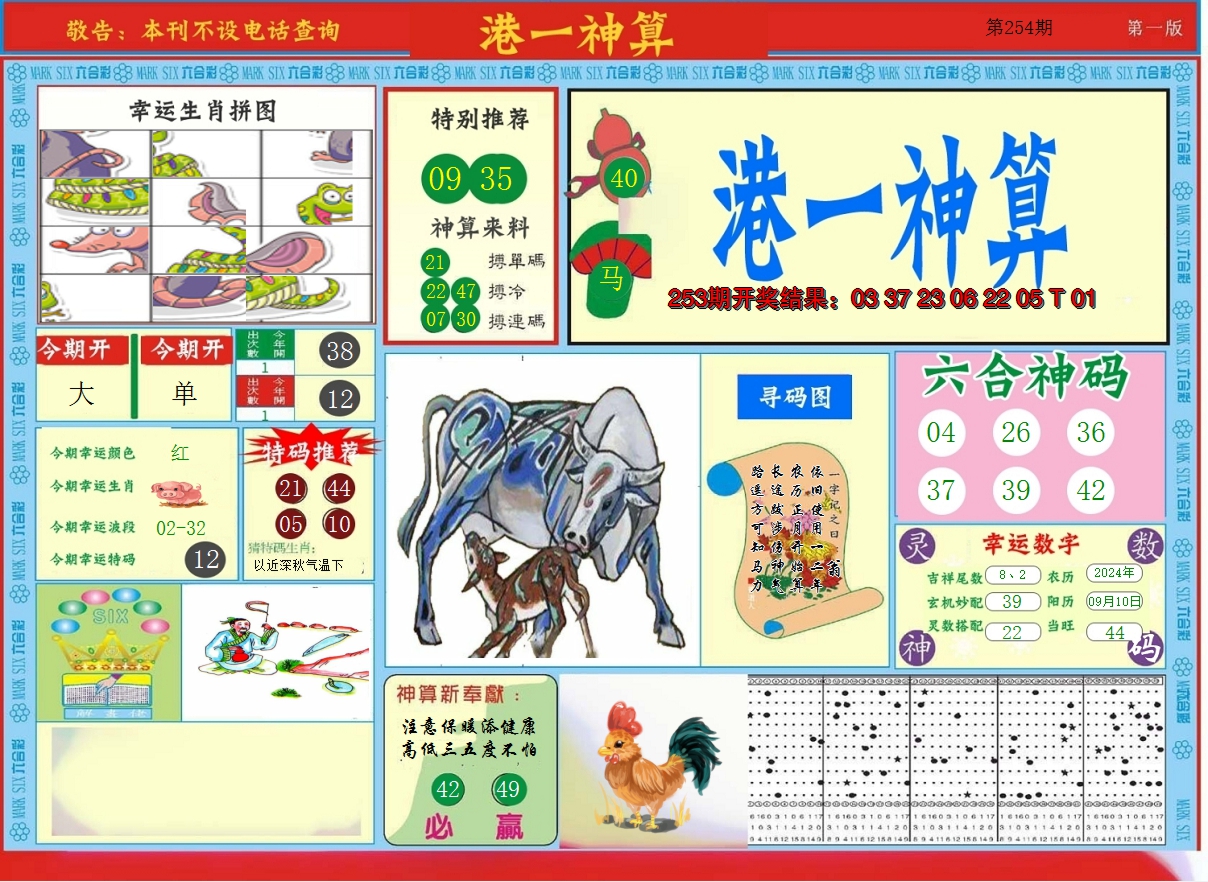 2024254期港台神算A