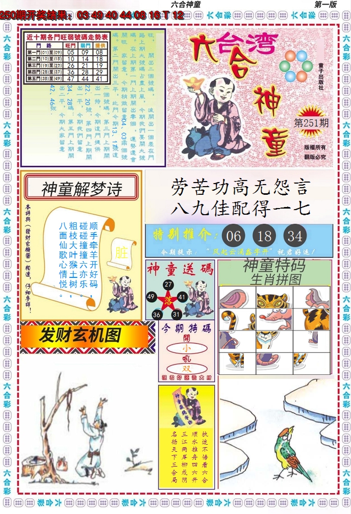 2024251期六合神童A