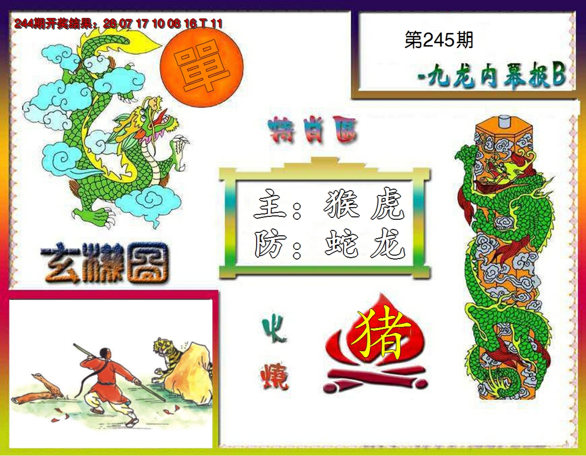 2024245期九龙内幕特肖图B