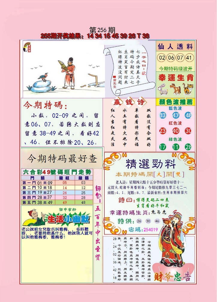 2024256期大富大贵